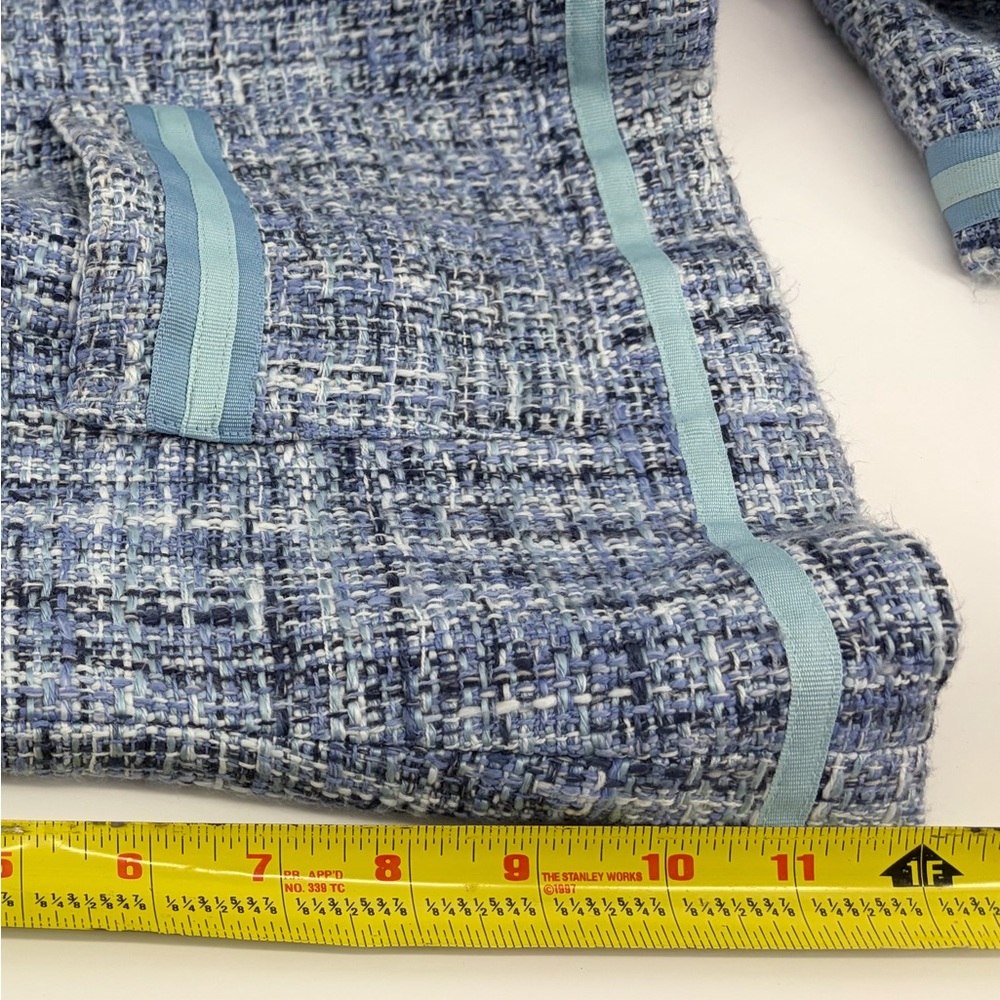 Crazy Horse Liz Claiborne Blue Tweed Blazer Women Size XLP - Picture 10 of 10